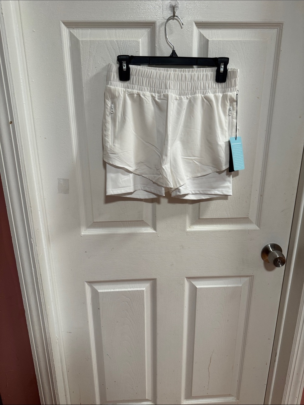 NUX White Layered Athletic Shorts